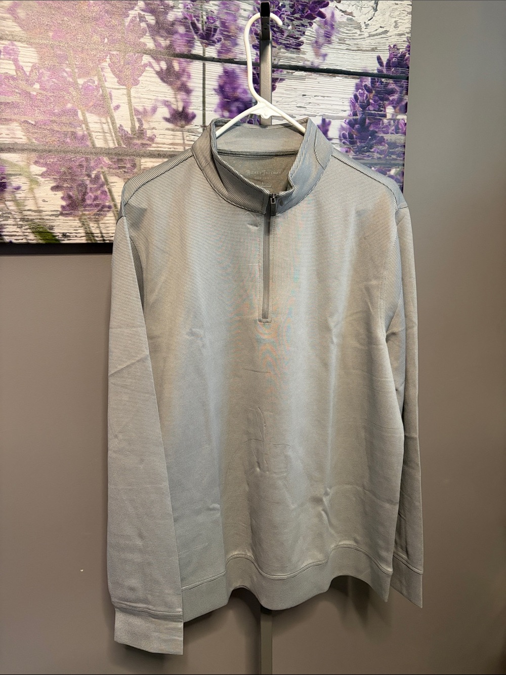 Men’s Hickey Freeman Gray 1/4 Zip Pullover NWOT Size L